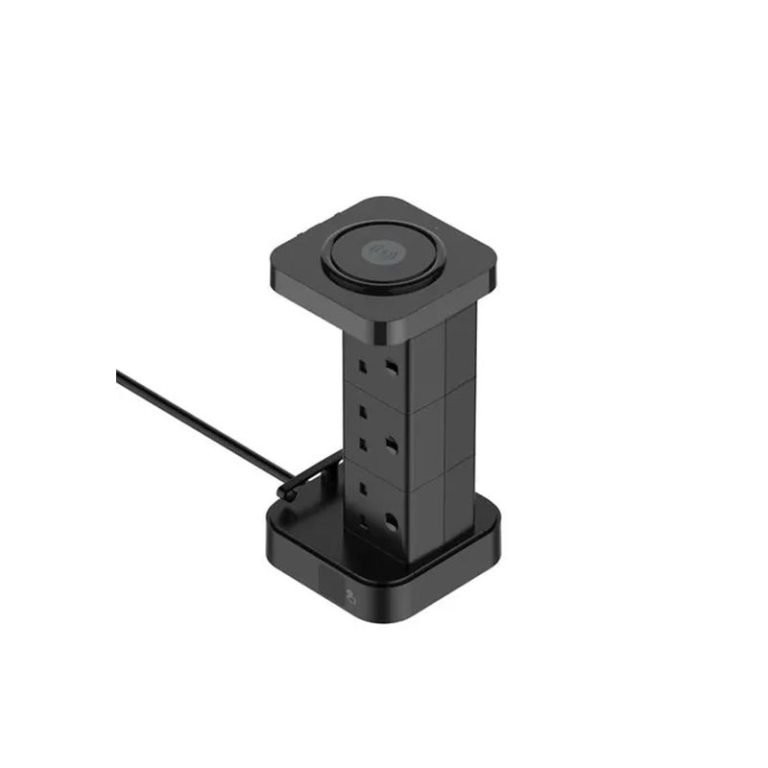 LDNIO SKW6457 6 Outlet USB Tower Extension Power Socket with 15W Wireless Charger