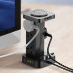 LDNIO SKW6457 6 Outlet USB Tower Extension Power Socket with 15W Wireless Charger