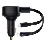 Baseus Enjoyment Retractable 2-in-1 30W Car Charger