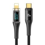 USAMS SJ589 Type-C To Lightning 20W Transparent Digital Display Cable (2 Meter)