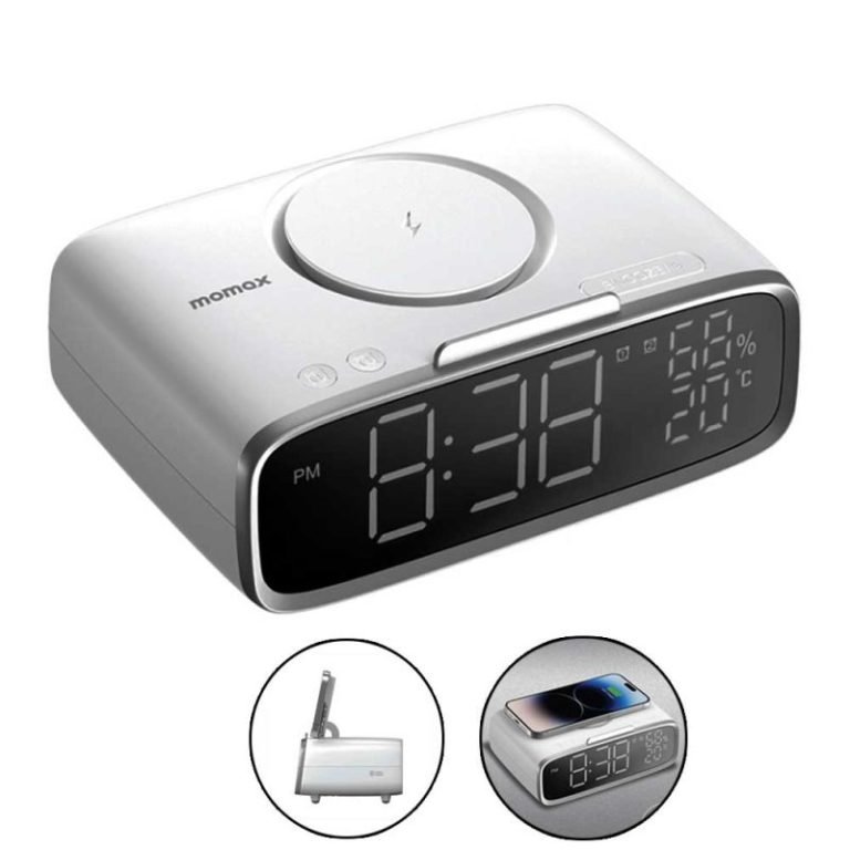 Momax Q.Clock5 Digital Clock with Wireless Charging