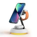 WiWU Wi-W002 15W 3 in 1 Magnetic Desktop Wireless Charger