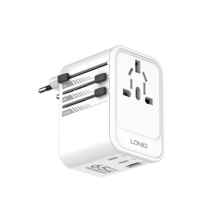 LDNIO Z6 3 USB Ports 65W GaN Travel Adapter