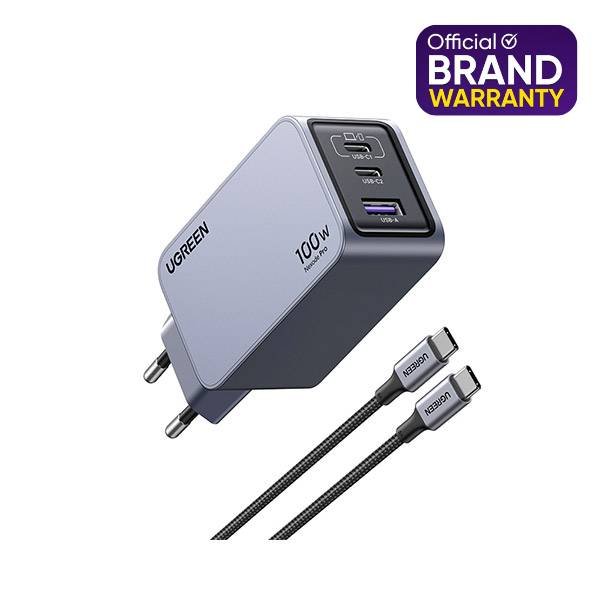UGREEN 25874 Nexode Pro 100W 3 Port GaN Fast Charger Set EU (X757)