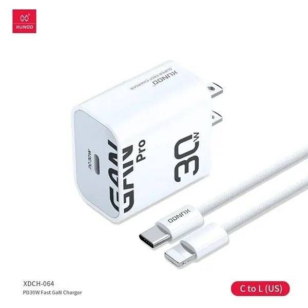 XUNDD 30W GaN Pro Charger with USB-C to C cable