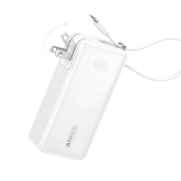 Anker 10000mAh 30W Fusion Power Bank with Built-in USB-C Cable (A1637)