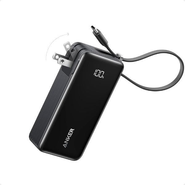 Anker 10000mAh 30W Fusion Power Bank with Built-in USB-C Cable (A1637)