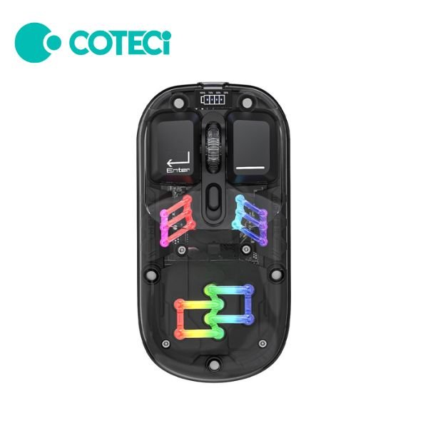 COTECi OF-026-WH Magic Crystal IV Wireless & Bluetooth Dual-Mode Mouse