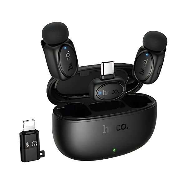 Hoco L19 Graceful Dual Mic Lavalier Wireless Microphone