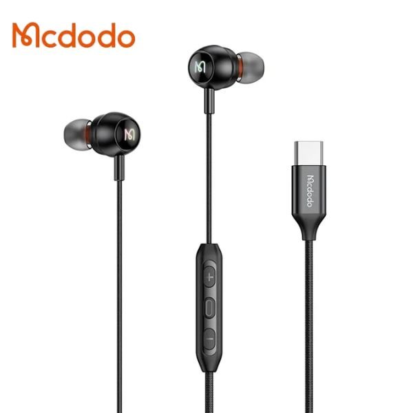 MCDODO HP-5830 USB C Digital Audio Earphones with RGB Lights Type C Wired Earbuds