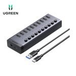 Ugreen CM482 (30779) USB Male to 10 USB Female Black USB HUB