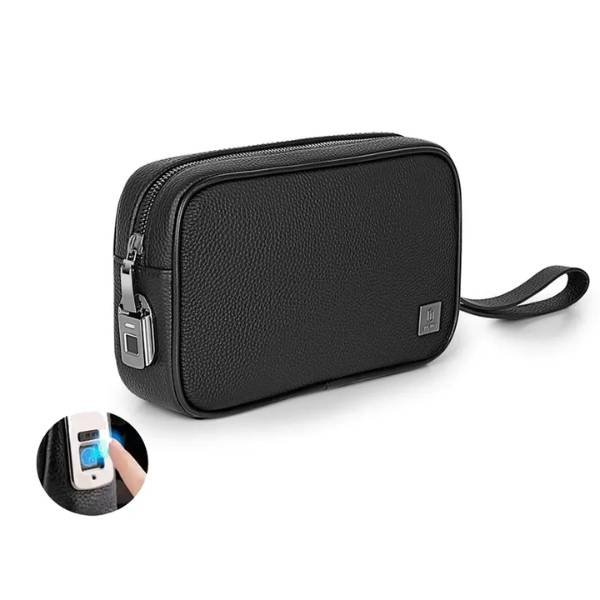 WiWU Master Genuine Leather Fingerprint Lock Pouch