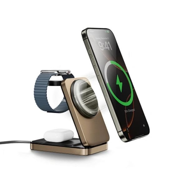 WiWU Wi-W038 Triple 3-in-1 Magnetic Wireless Charging Station