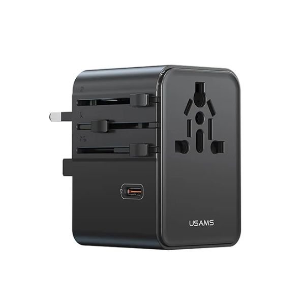USAMS CC310 70W Three Type C and Dual USB A Ports Universal Travel Adapter 1